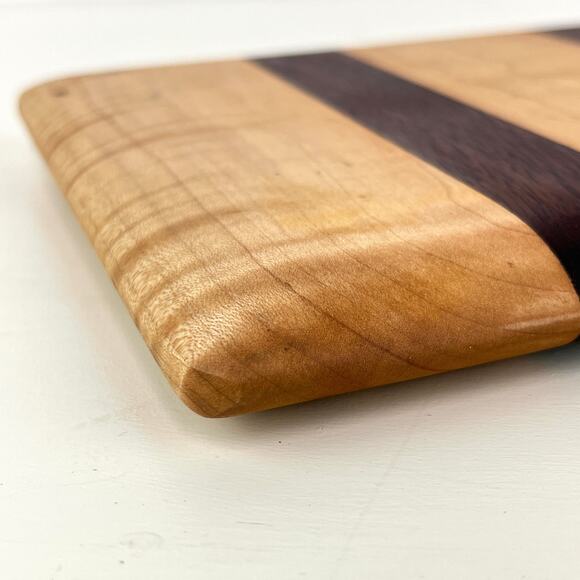 Small Bar Cutting Board Cherry with Walnut Strips - Picture 5 of 6
